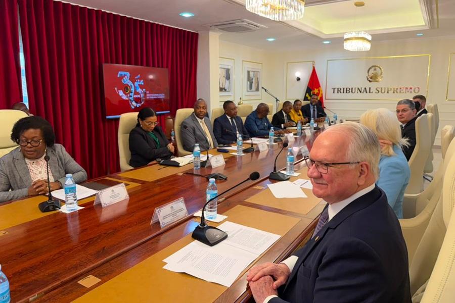 Presidente do STF fala sobre desafios da Justiça brasileira durante visita ao Tribunal Supremo de Angola